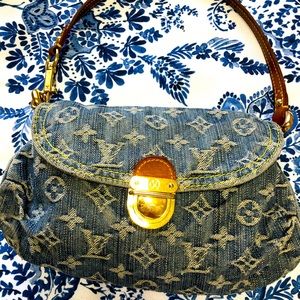 Louis Vuitton Blue Monogram Denim Mini Pleaty Bag